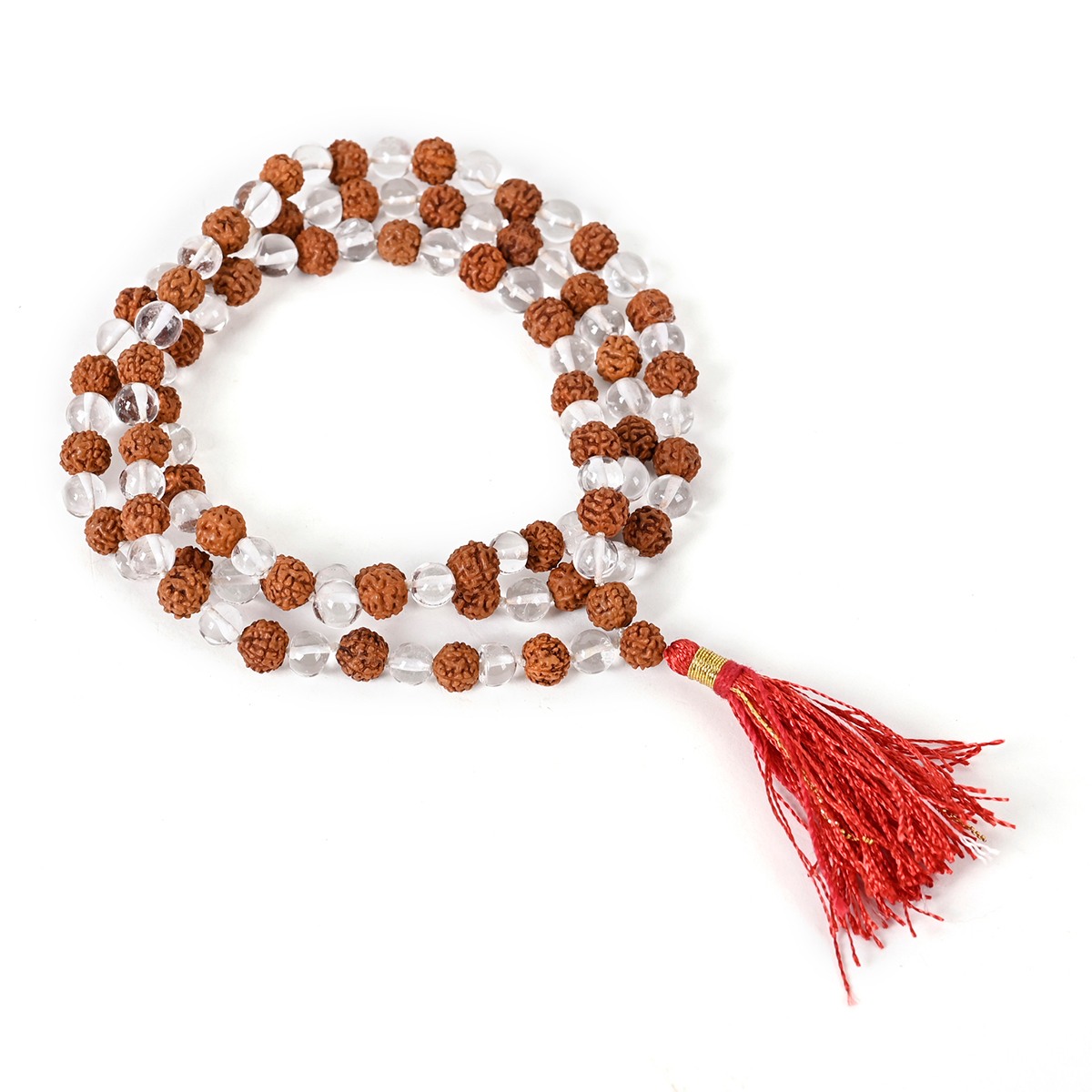 Rudraksha Sphatic Mix Mala II 35 CM Length