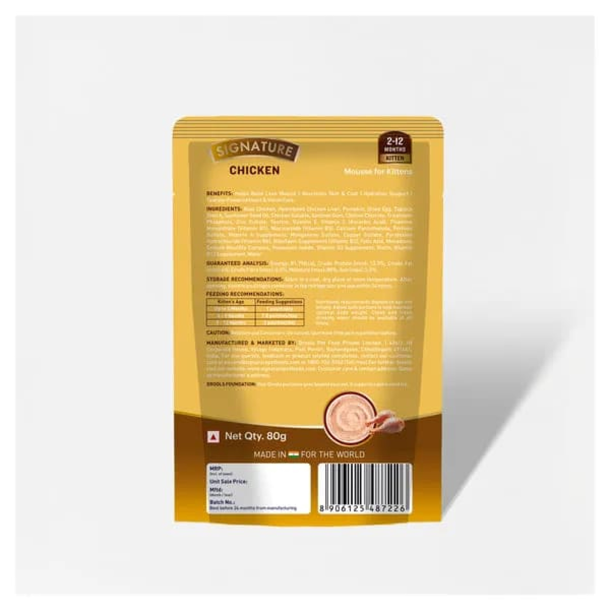 Signature Grain Zero Adult Cat Wet Mousse, 80g