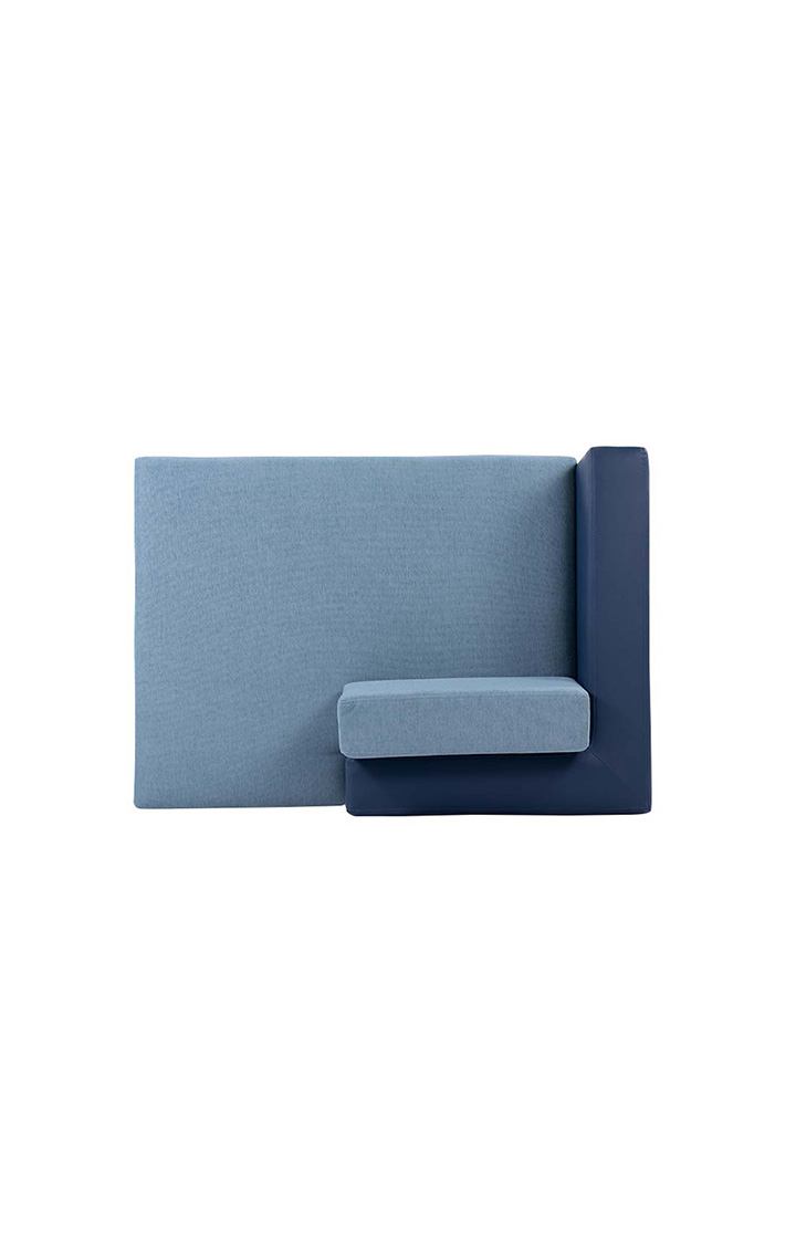 neudot Hailey Duet Fabric 1 Seater Left Aligned Lounger in Mirage Blue Colour | Dual Color | for Living Room | 1 Person Sofa