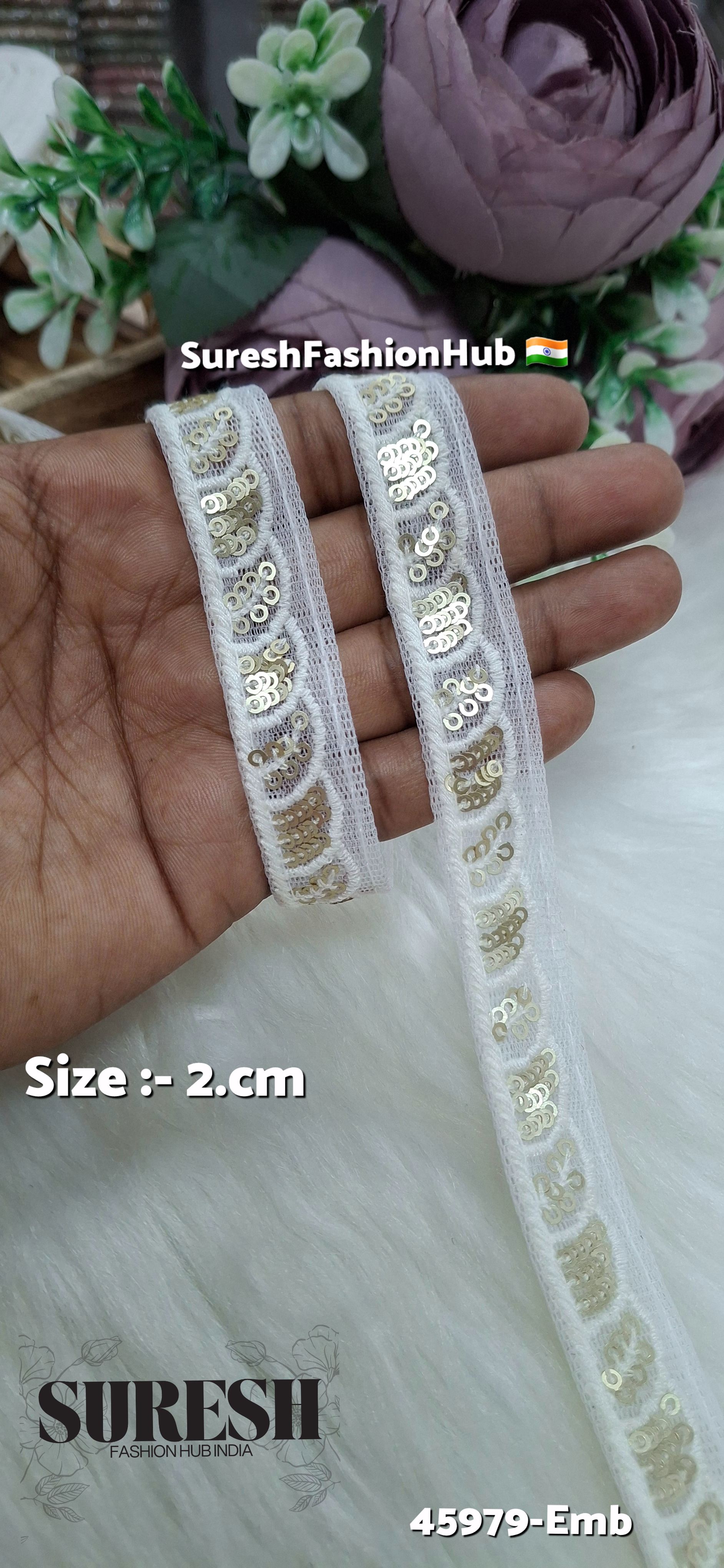 White Tone-on-Tone Net Embroidery Lace