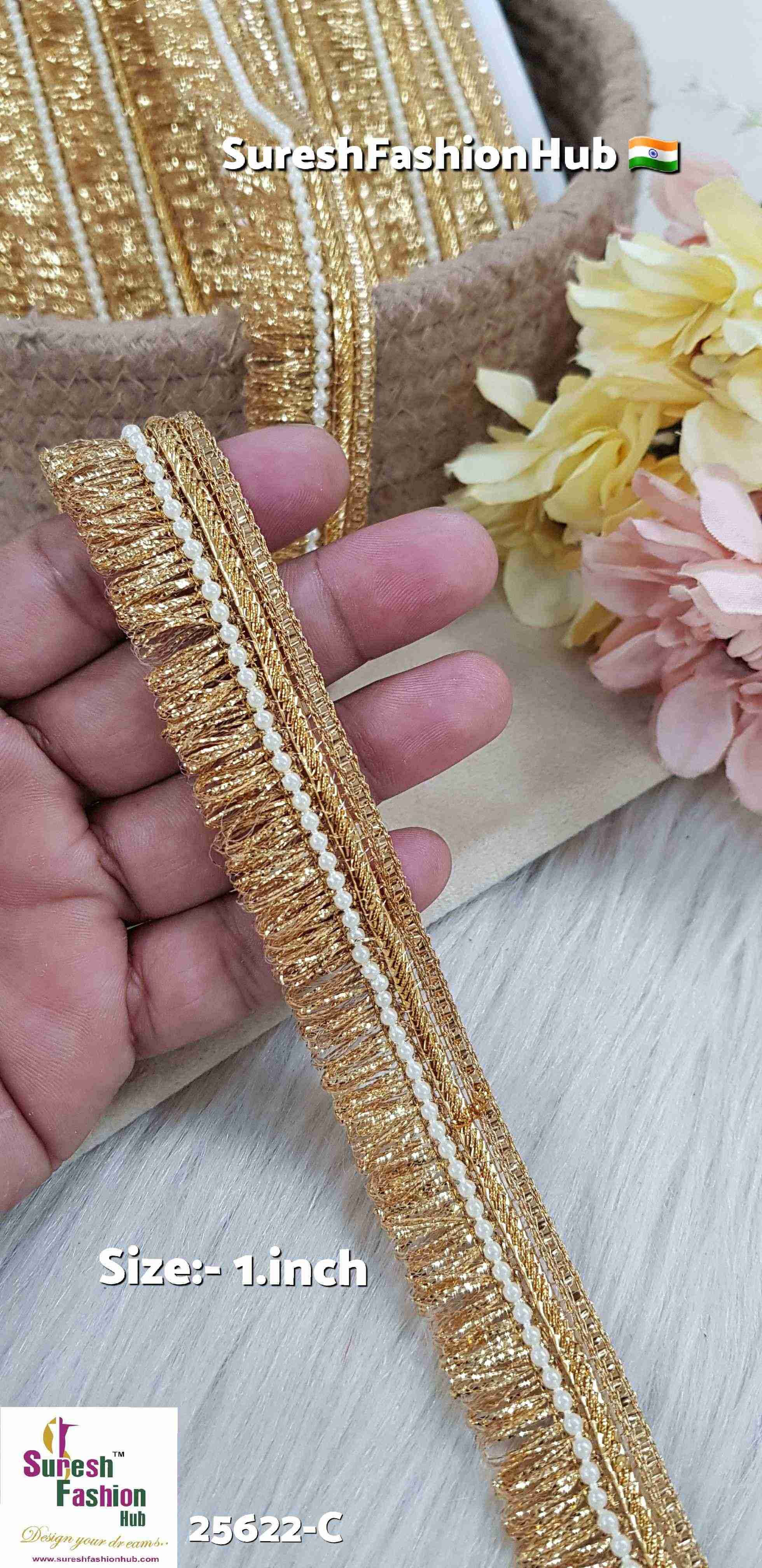 Antique Gleam Gota Jhalar Lace