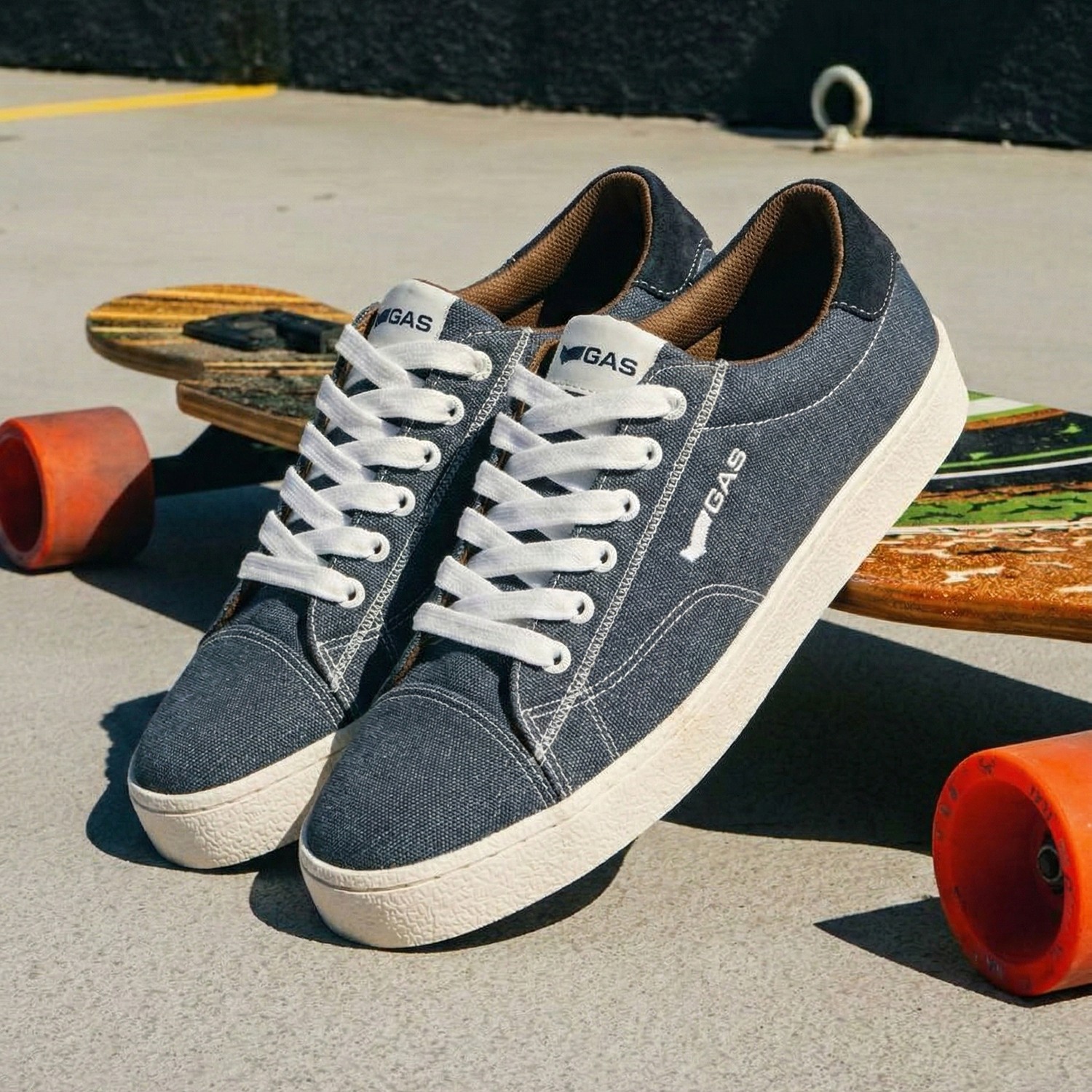 GAS Men Alpha-77 Blue Sneakers