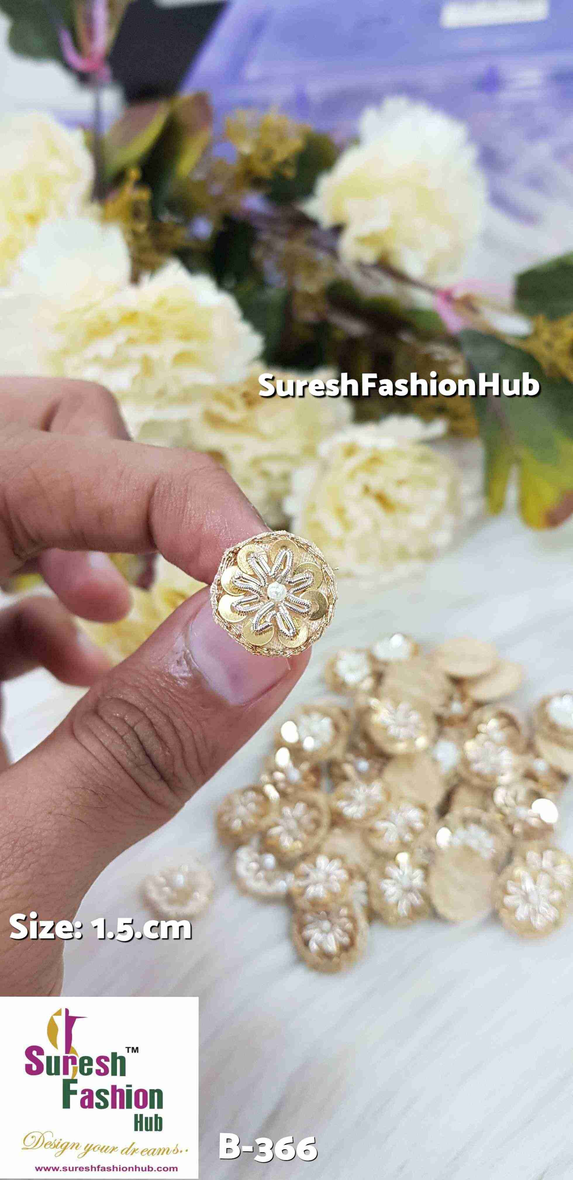 Golden Floral Delight Handmade Patch
