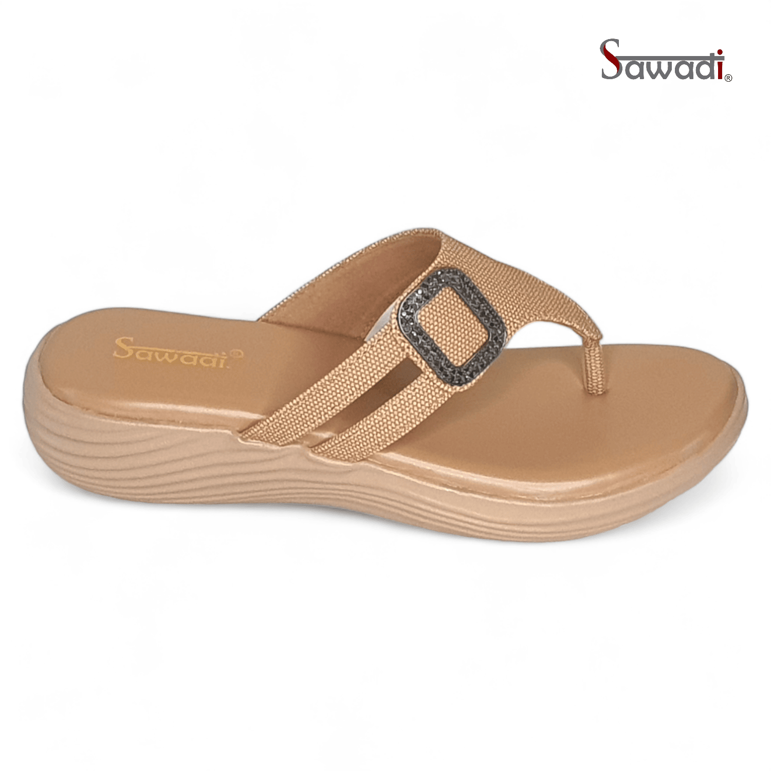 Sawadi Women's Beige Casual Sandal - Comfortable and Versatile Footwear | Sawadi Mart