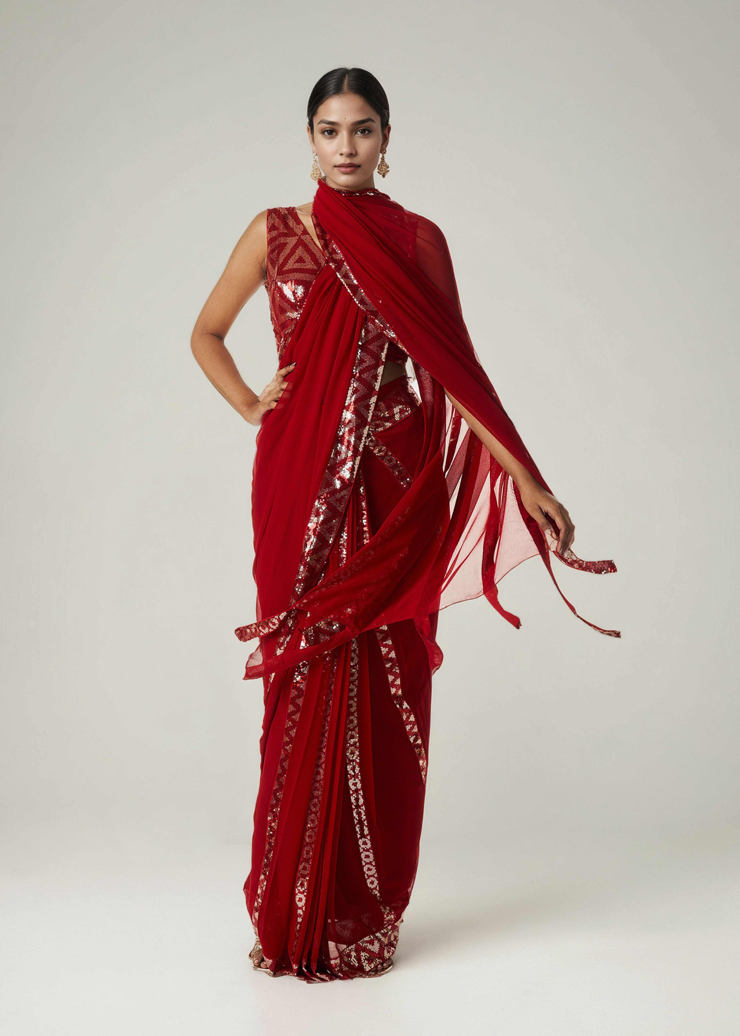 Red Saree