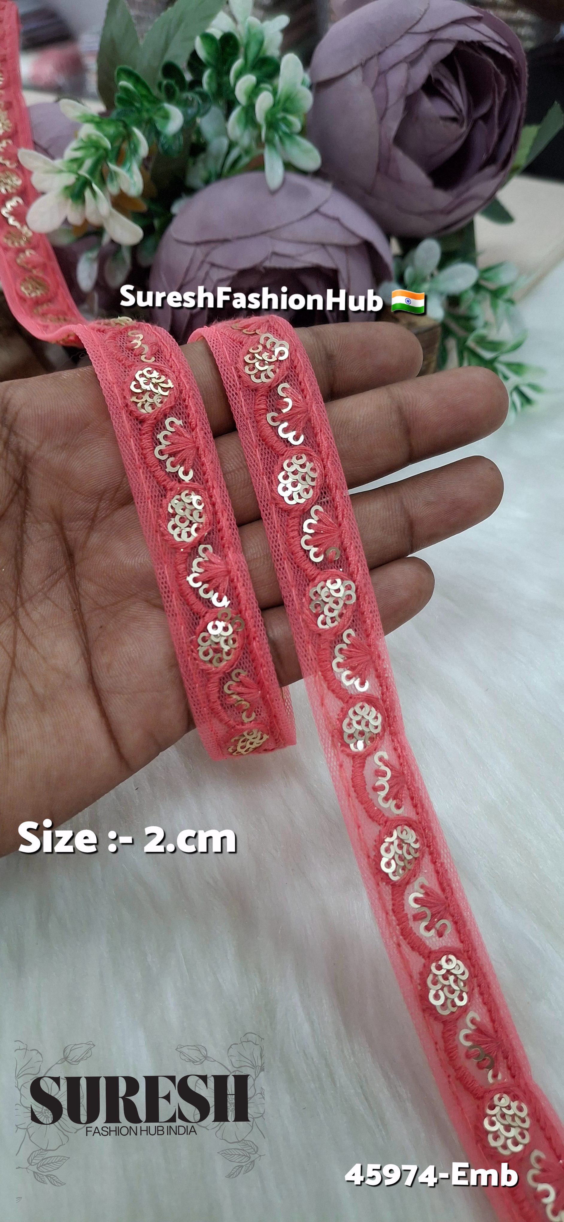 Gajari Tone-on-Tone Embroidery Lace