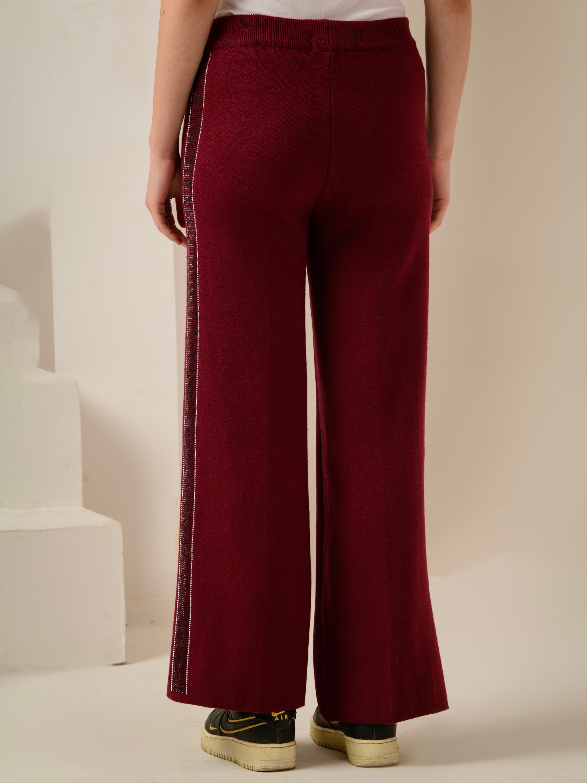 ALBION SMART MEHROON LADIES LOWER HAREM PANT