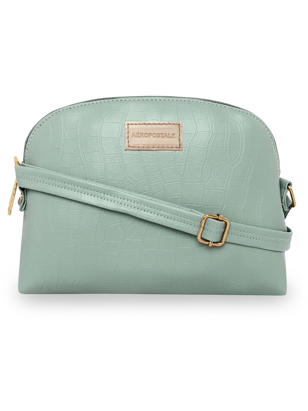 Aeropostale | Aeropostale Textured Kylie PU Sling Bag with non-detachable strap (Green) 0