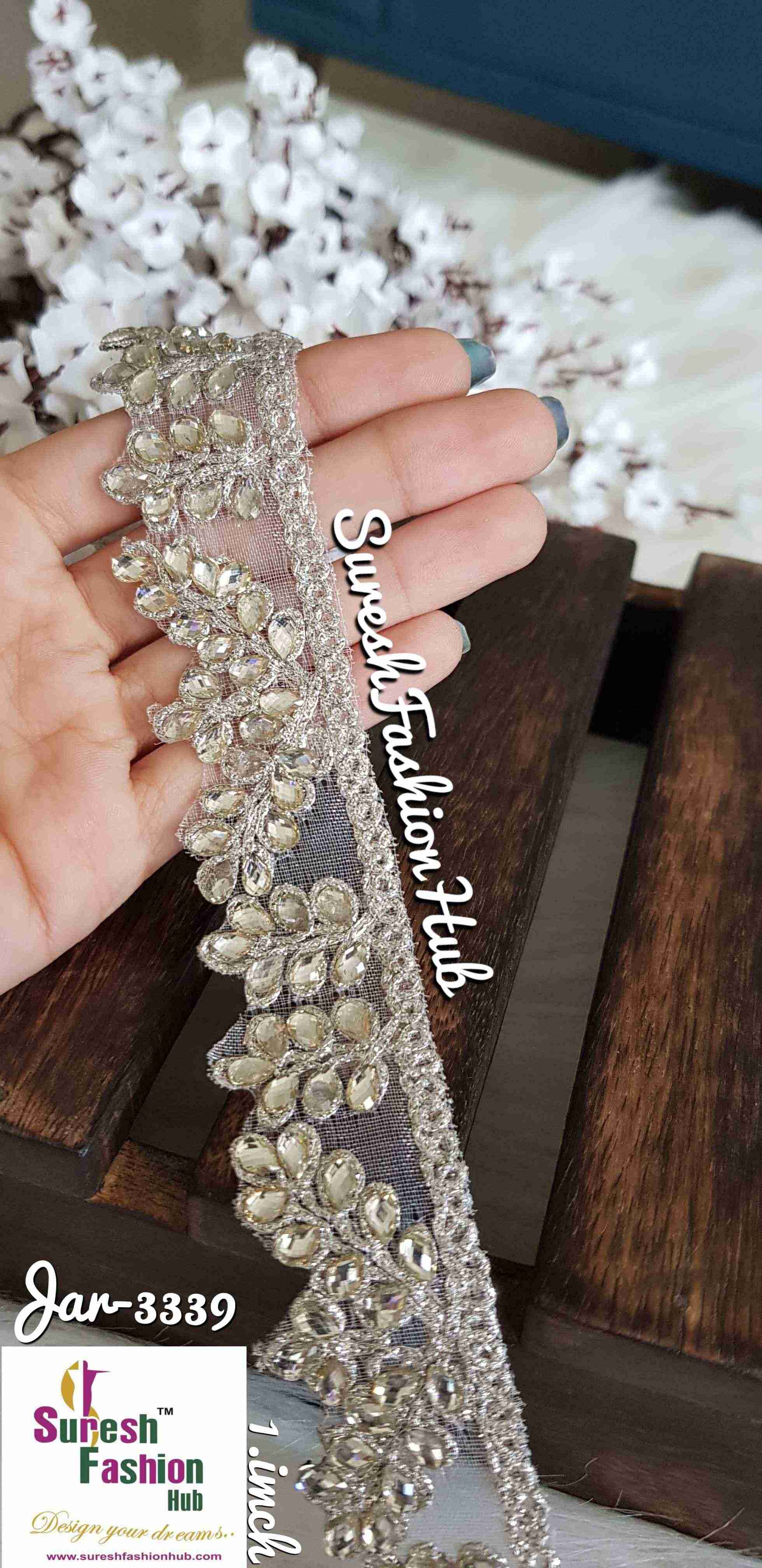 Gleaming Leaves Embellished Trim
