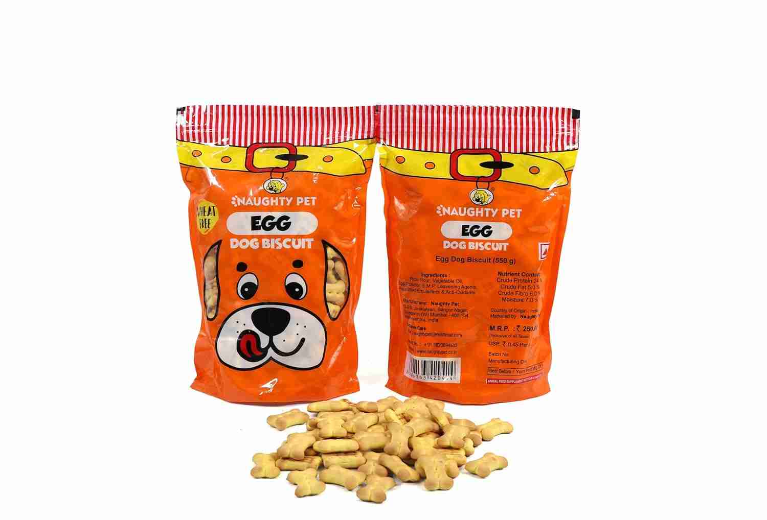 Naughty Pet Egg Biscuits for Dogs 550g