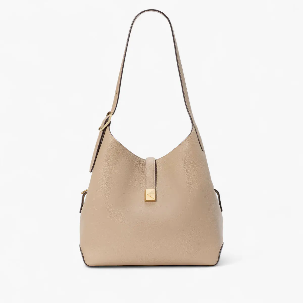 Deco Pebbled Leather Large Shoulder Bag