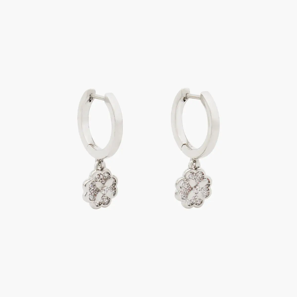 Heritage Bloom Huggie Drop Earrings