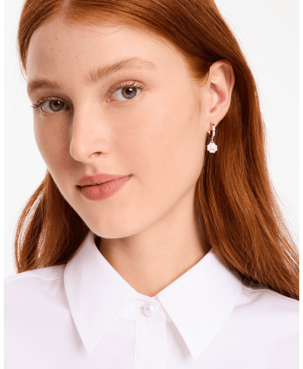 Heritage Bloom Huggie Drop Earrings