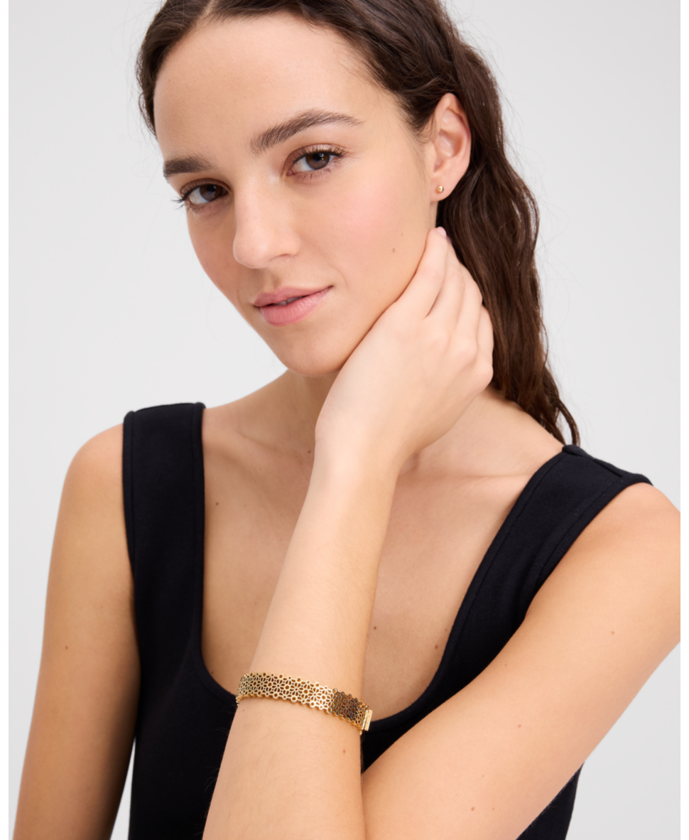 Spade Flower Lace Thin Bangle