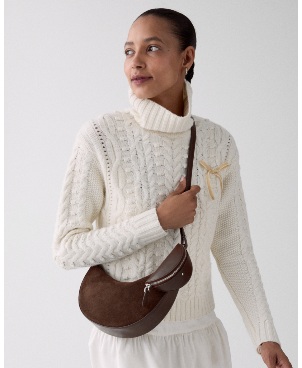Duo Suede Crossbody Bag