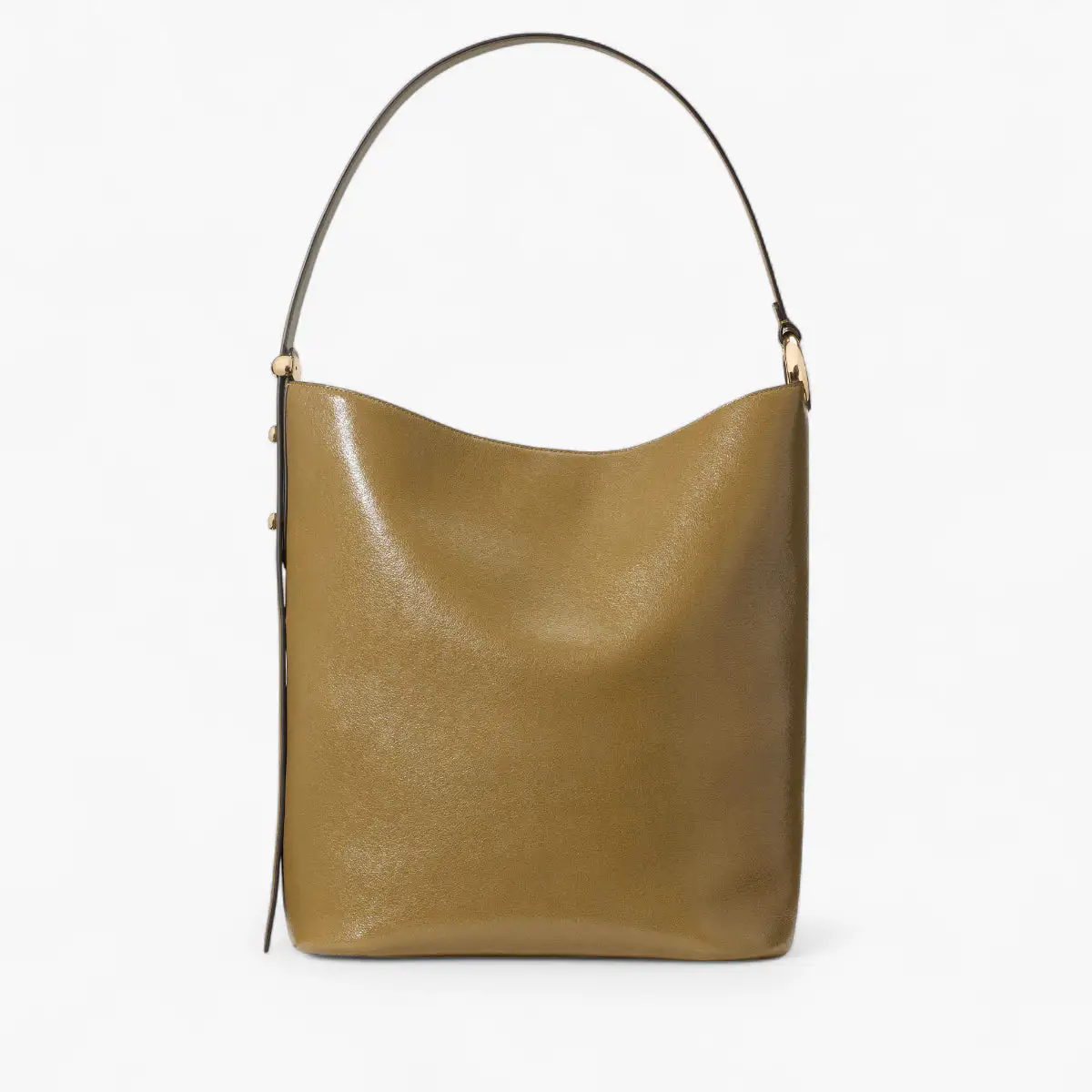 Halo Glazed Leather Large Bucket Bag