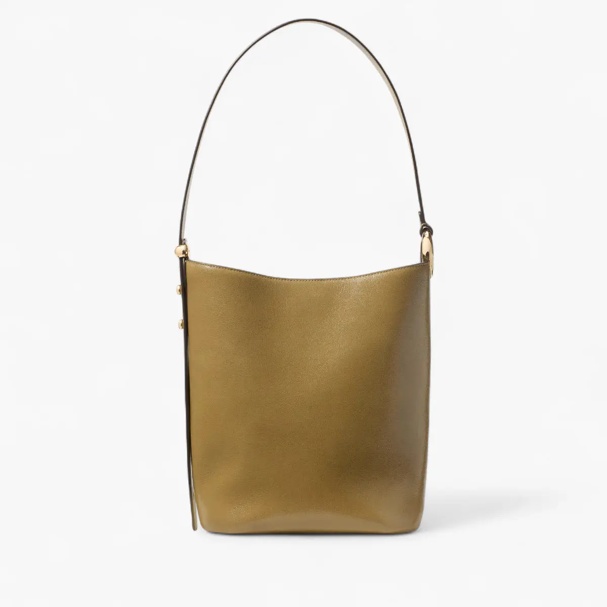 Halo Glazed Leather Bucket Bag