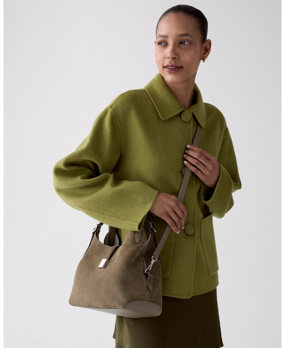 Deco Suede Crossbody Tote
