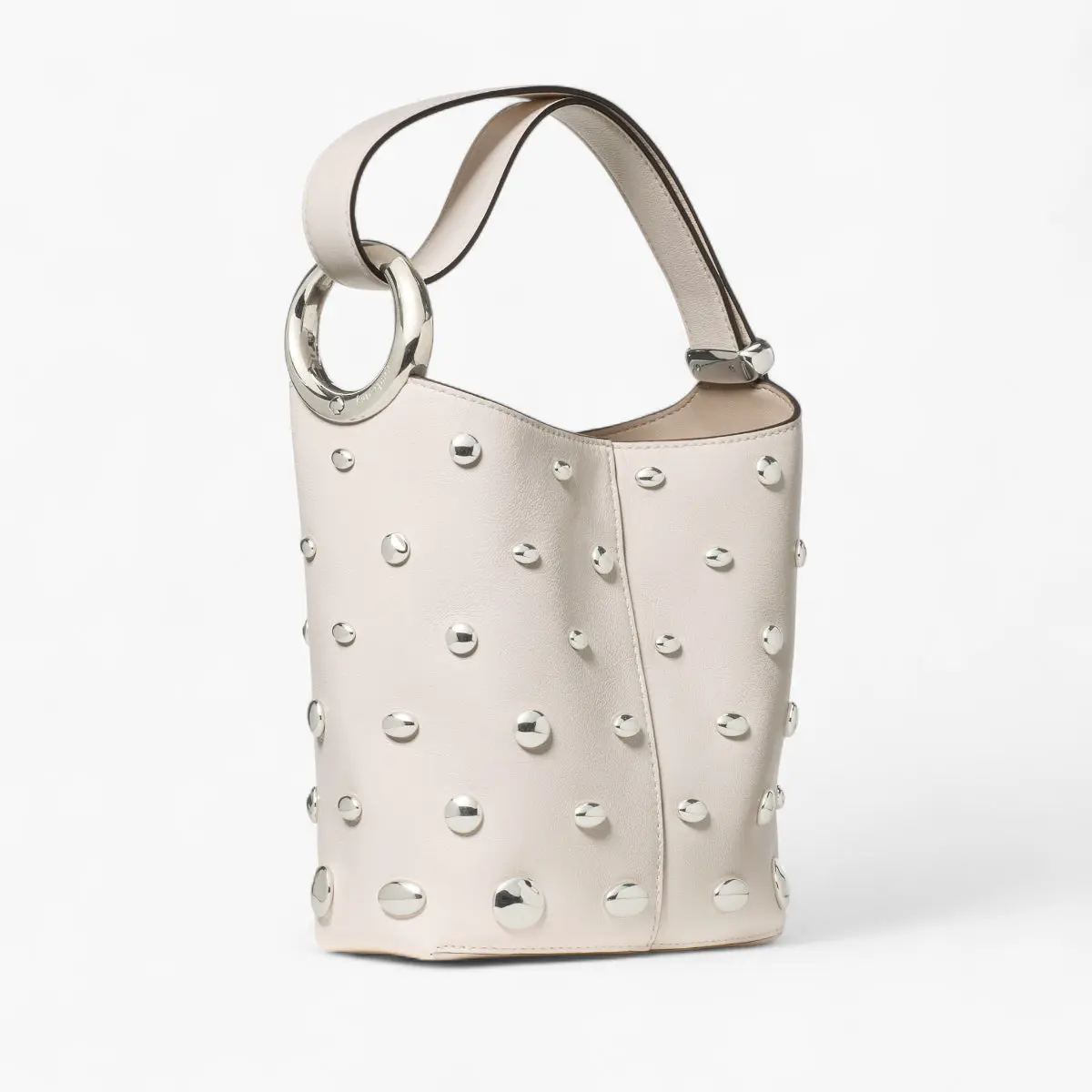 Halo Studded Mini Bucket Bag