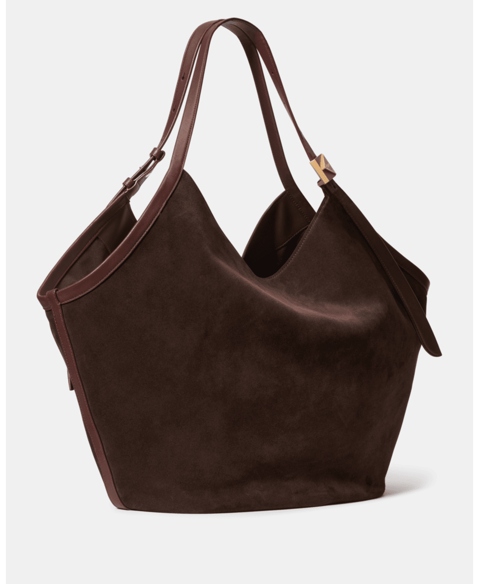 Deco Suede Large Tulip Tote