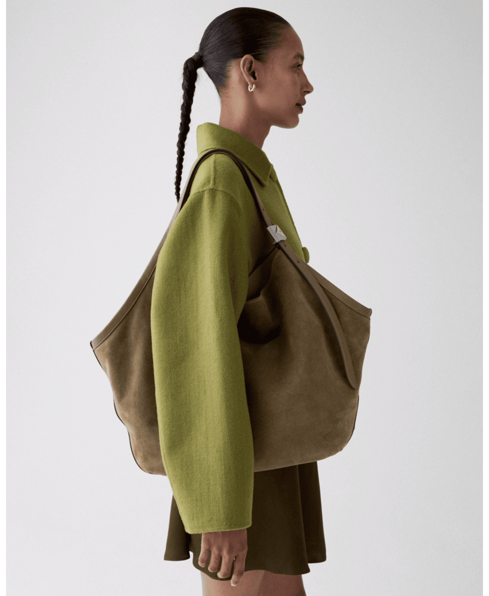 Deco Suede Large Tulip Tote