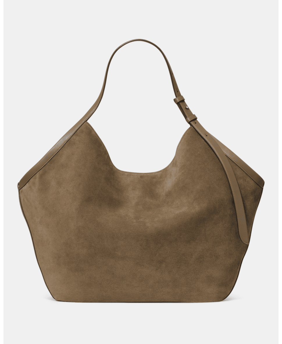 Deco Suede Large Tulip Tote