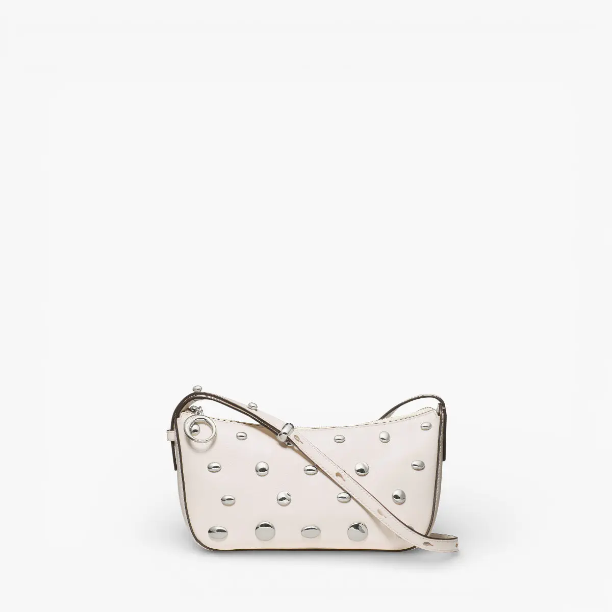 Halo Studded Fine Grain Leather Crossbody