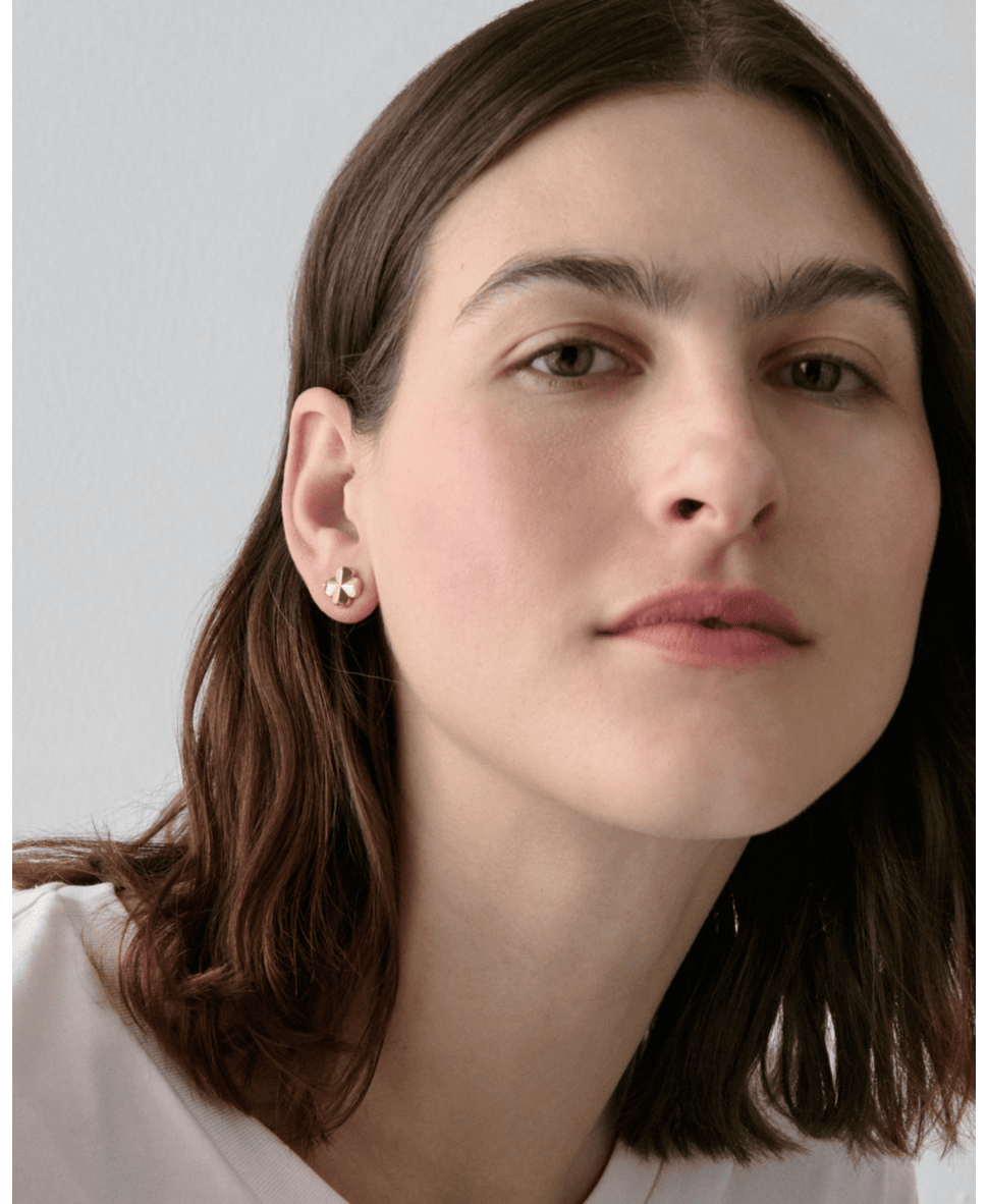 Spade Flower Studs
