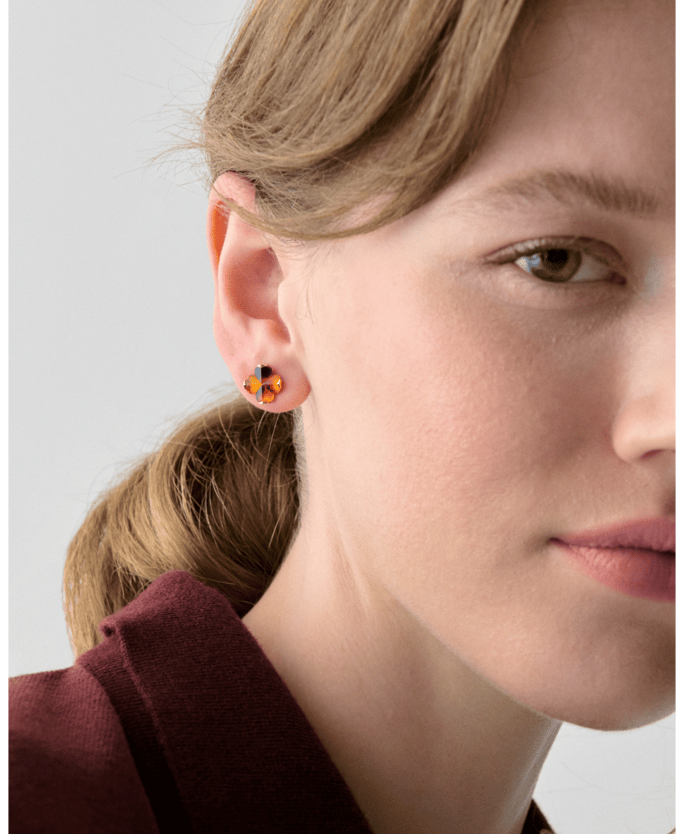 Spade Flower Studs