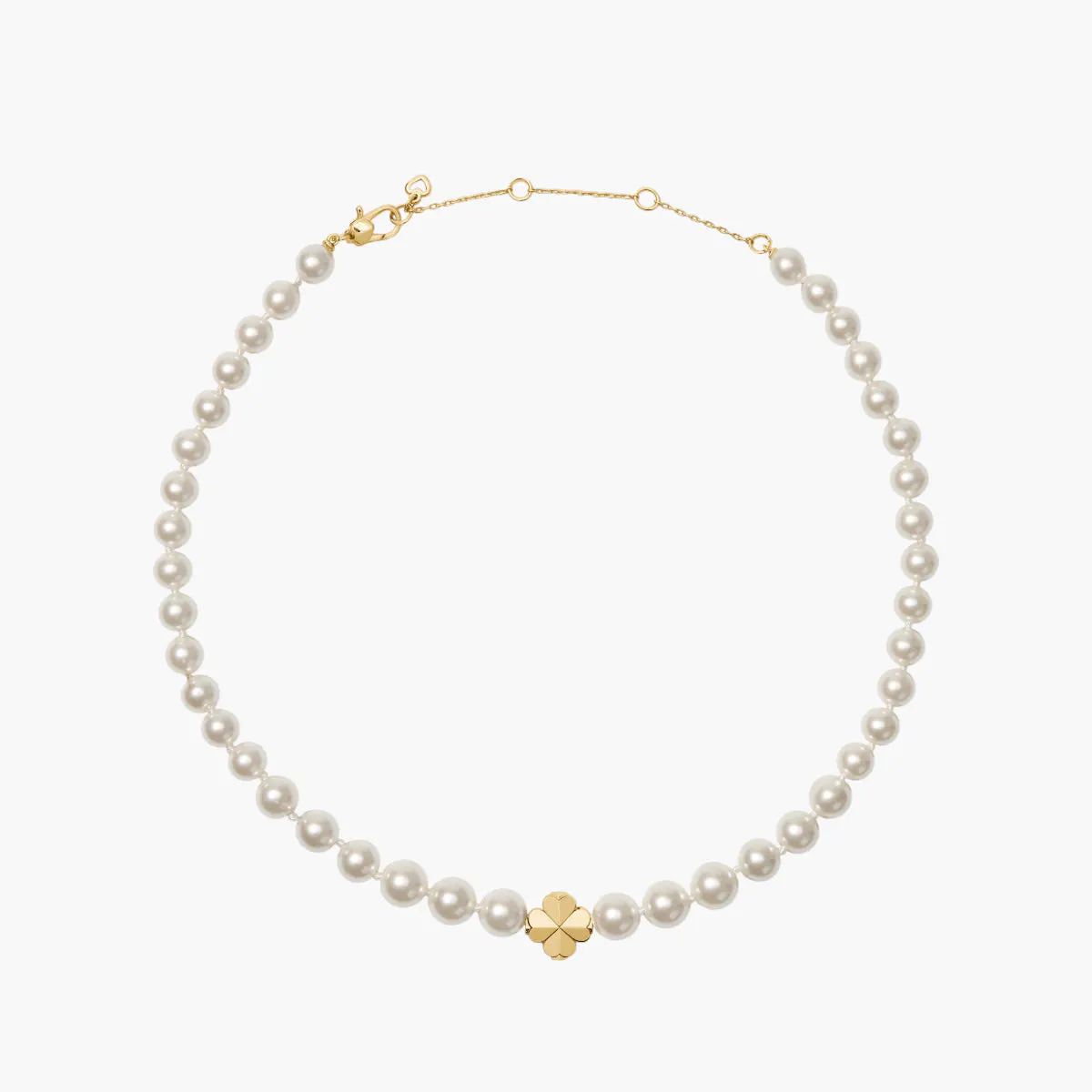 Spade Flower Pearl Short Necklace