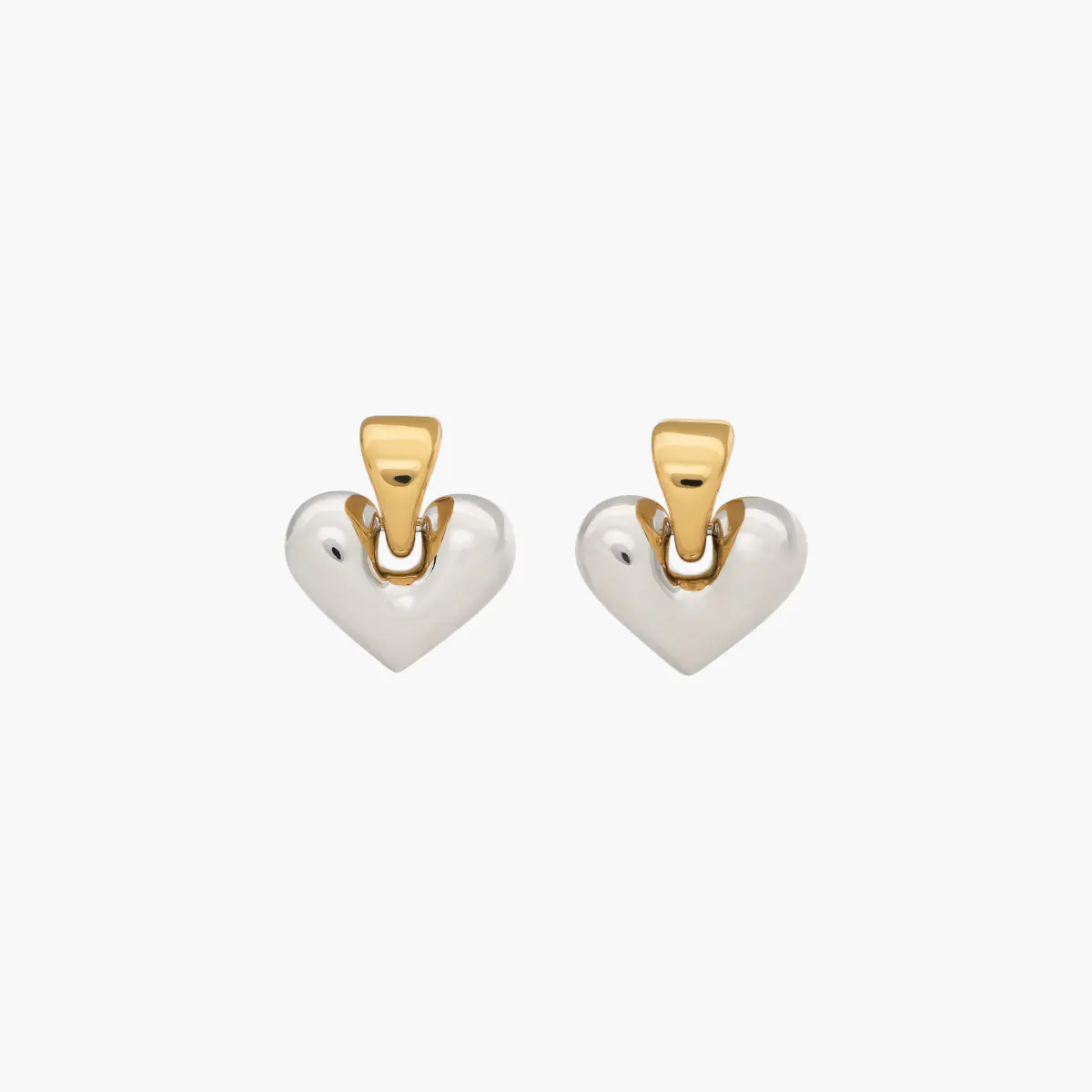 Sculpted Spade Statement Drop Huggies