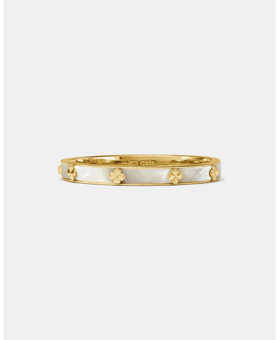Spade Flower Hinged Bangle