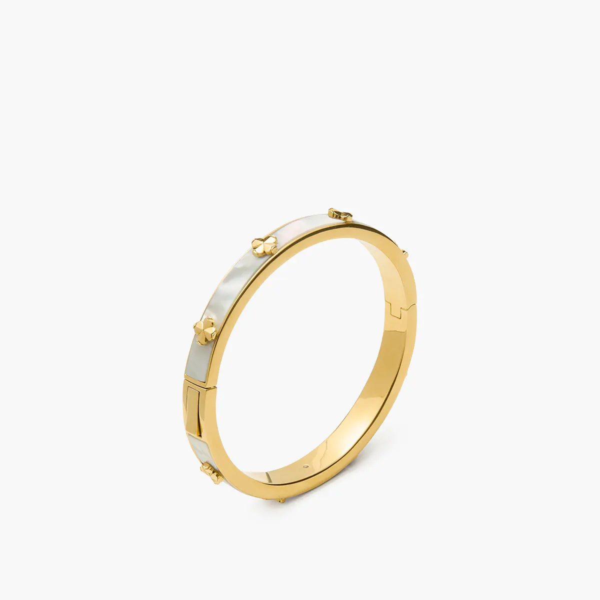 Spade Flower Hinged Bangle