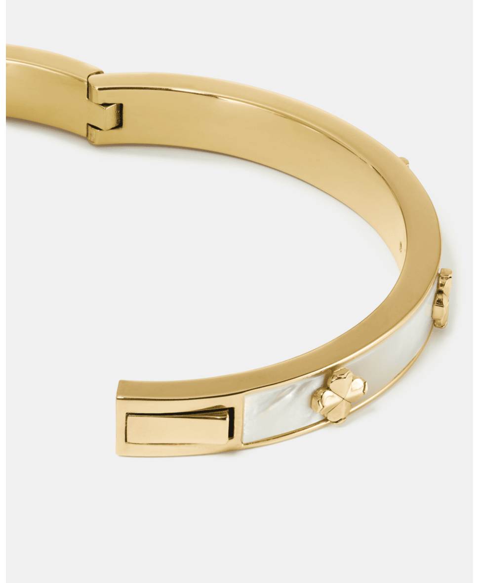 Spade Flower Hinged Bangle