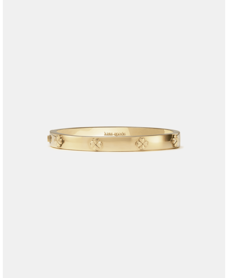 Spade Flower Hinged Bangle