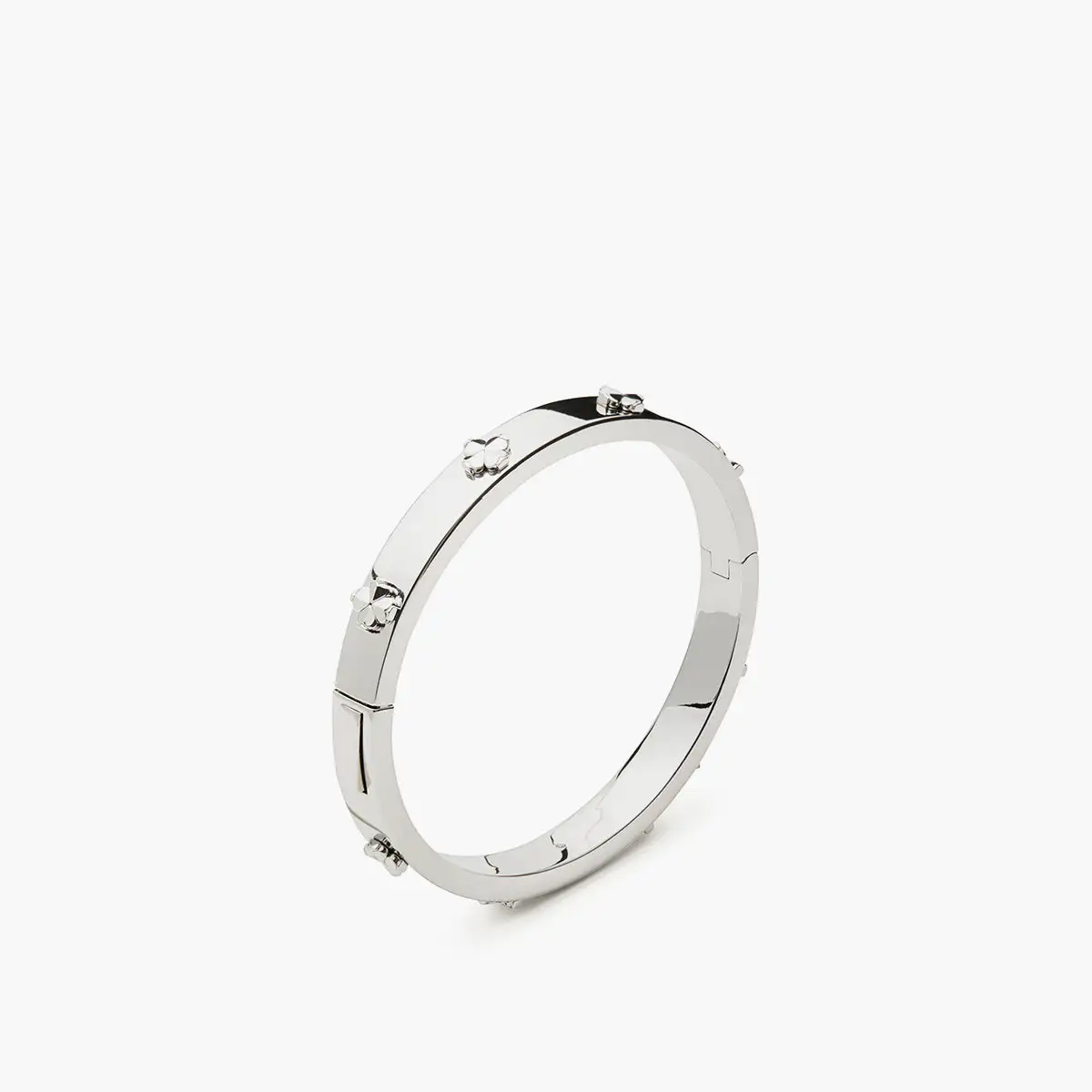 Spade Flower Hinged Bangle