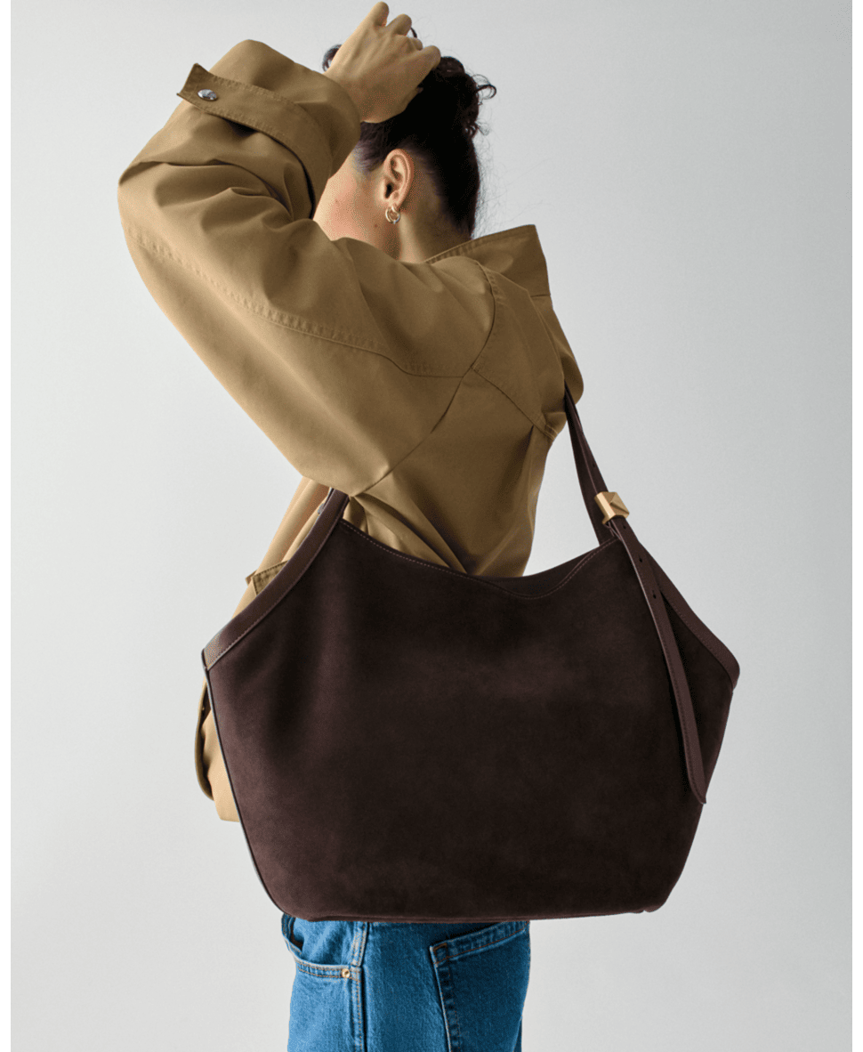 Deco Suede Tulip Tote Bag