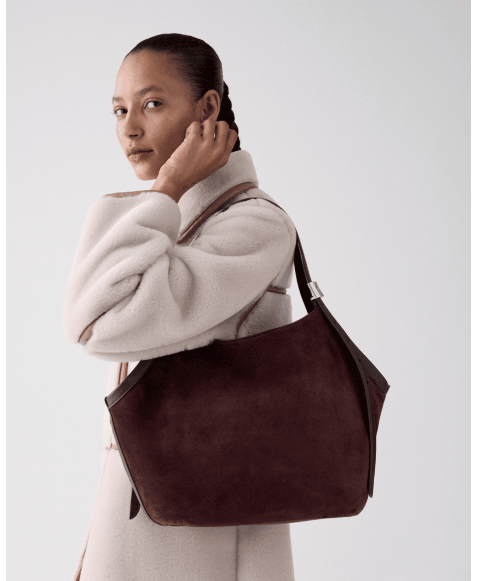Deco Suede Tulip Tote Bag