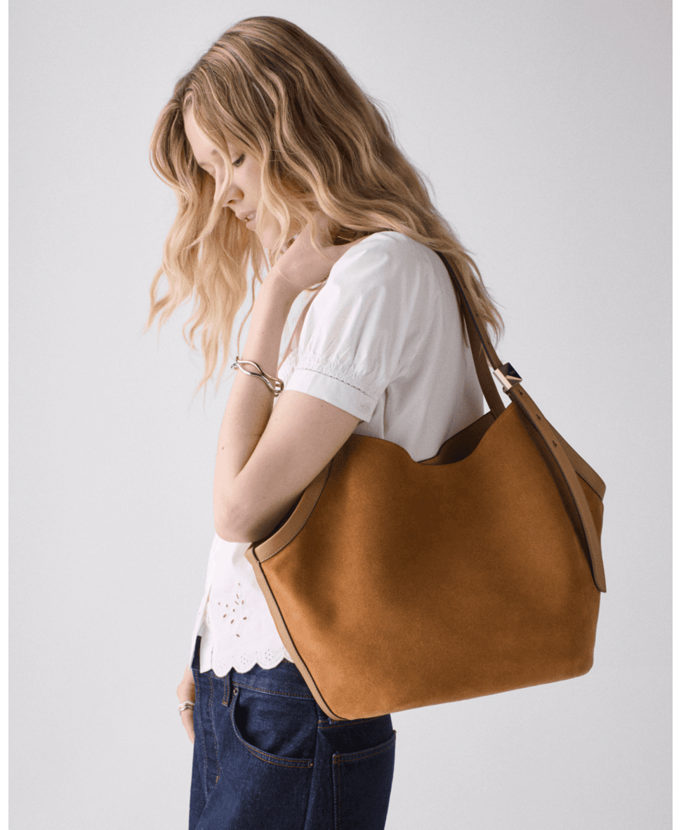 Deco Suede Tulip Tote Bag