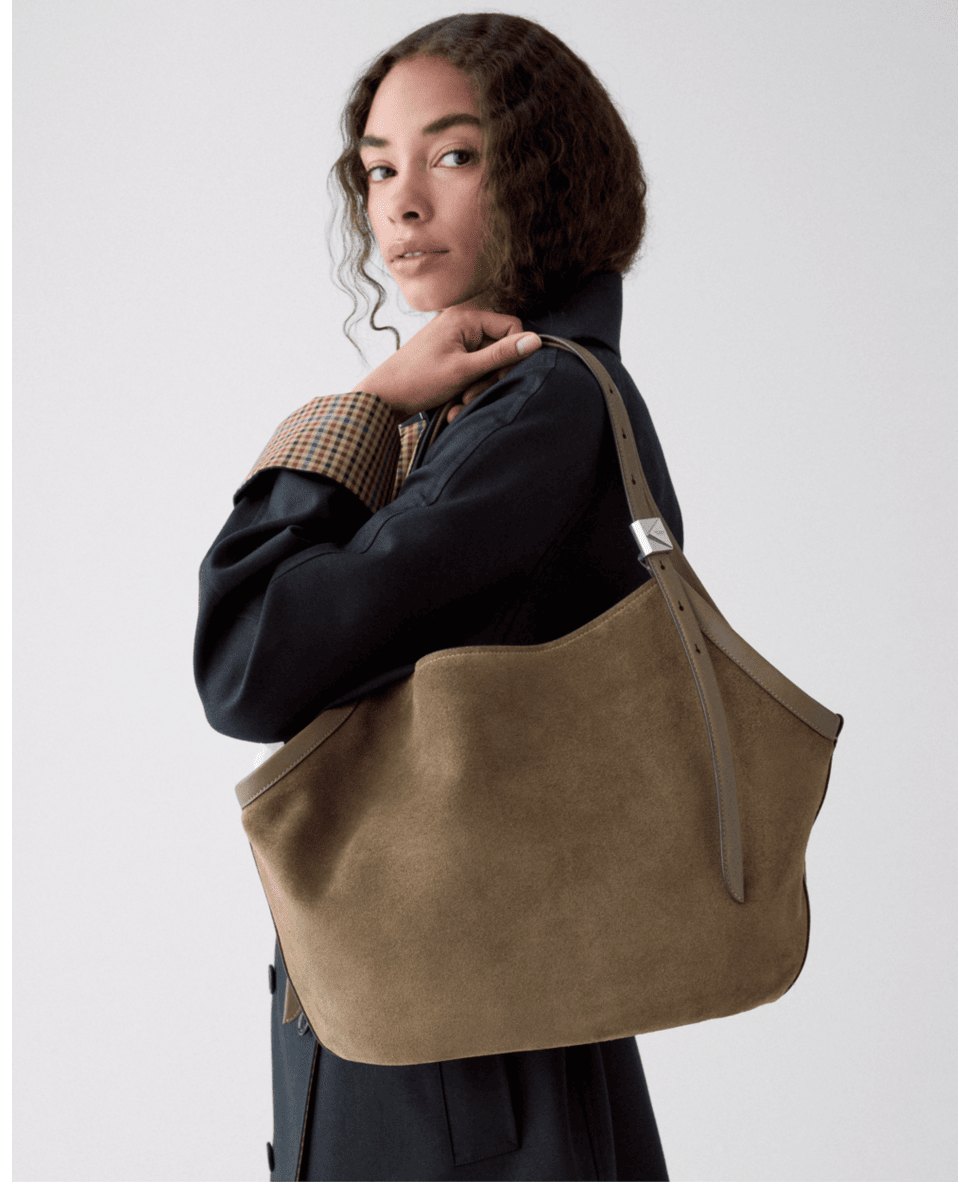 Deco Suede Tulip Tote Bag