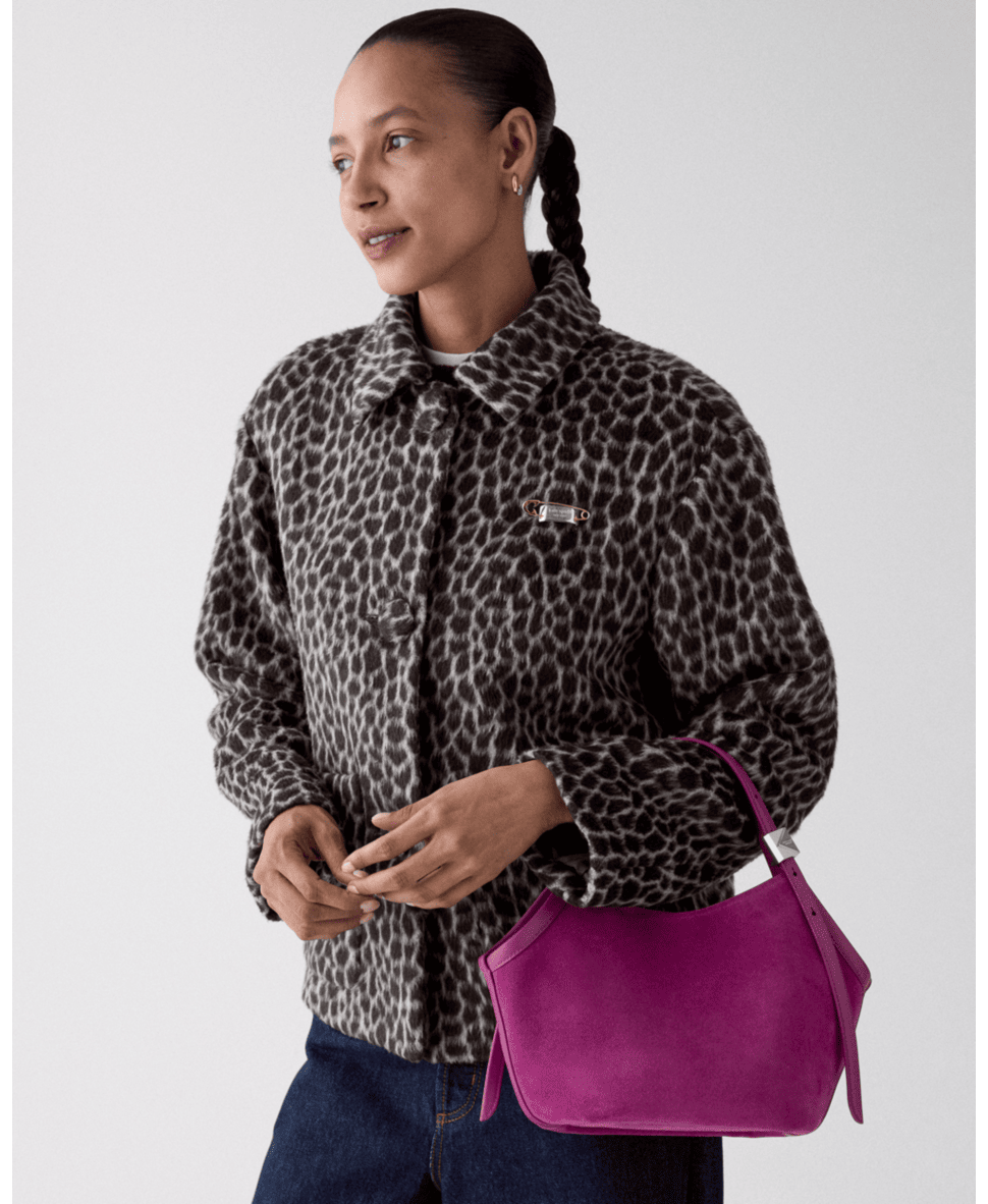 Deco Suede Small Tulip Tote Bag