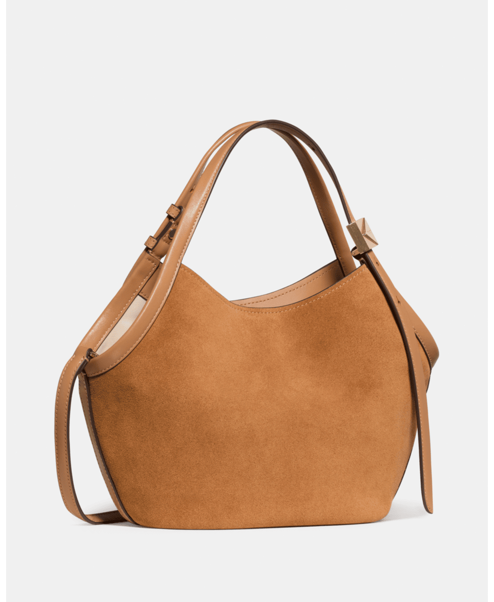 Deco Suede Small Tulip Tote Bag