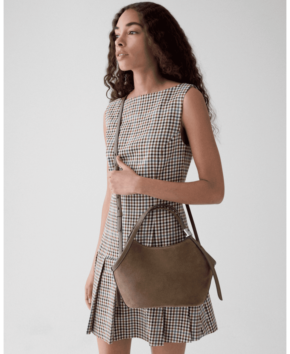 Deco Suede Small Tulip Tote Bag