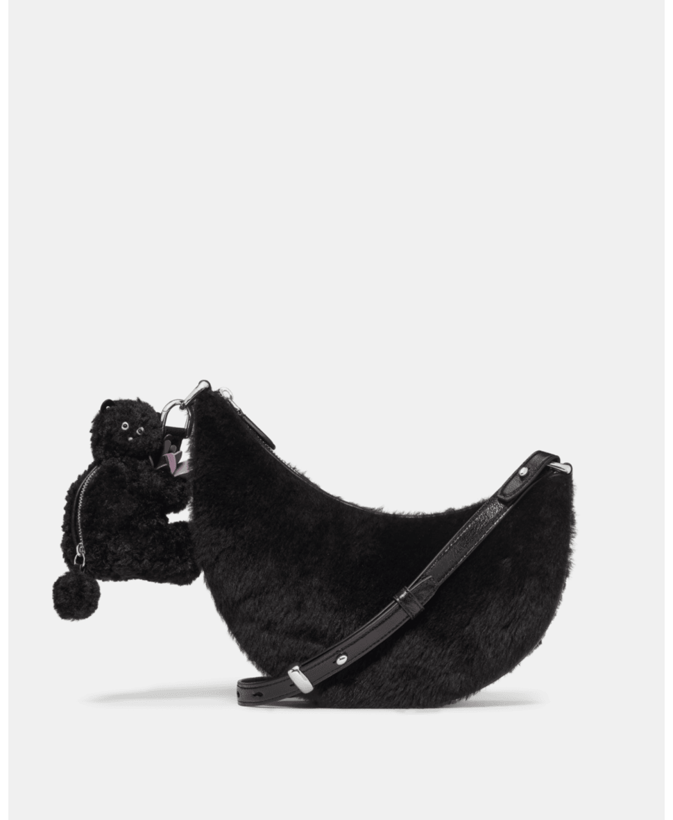 Duo Shearling Bear Crossbody Bag