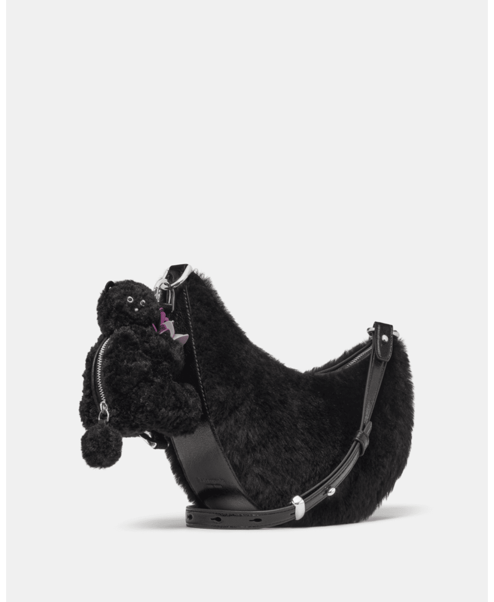 Duo Shearling Bear Crossbody Bag