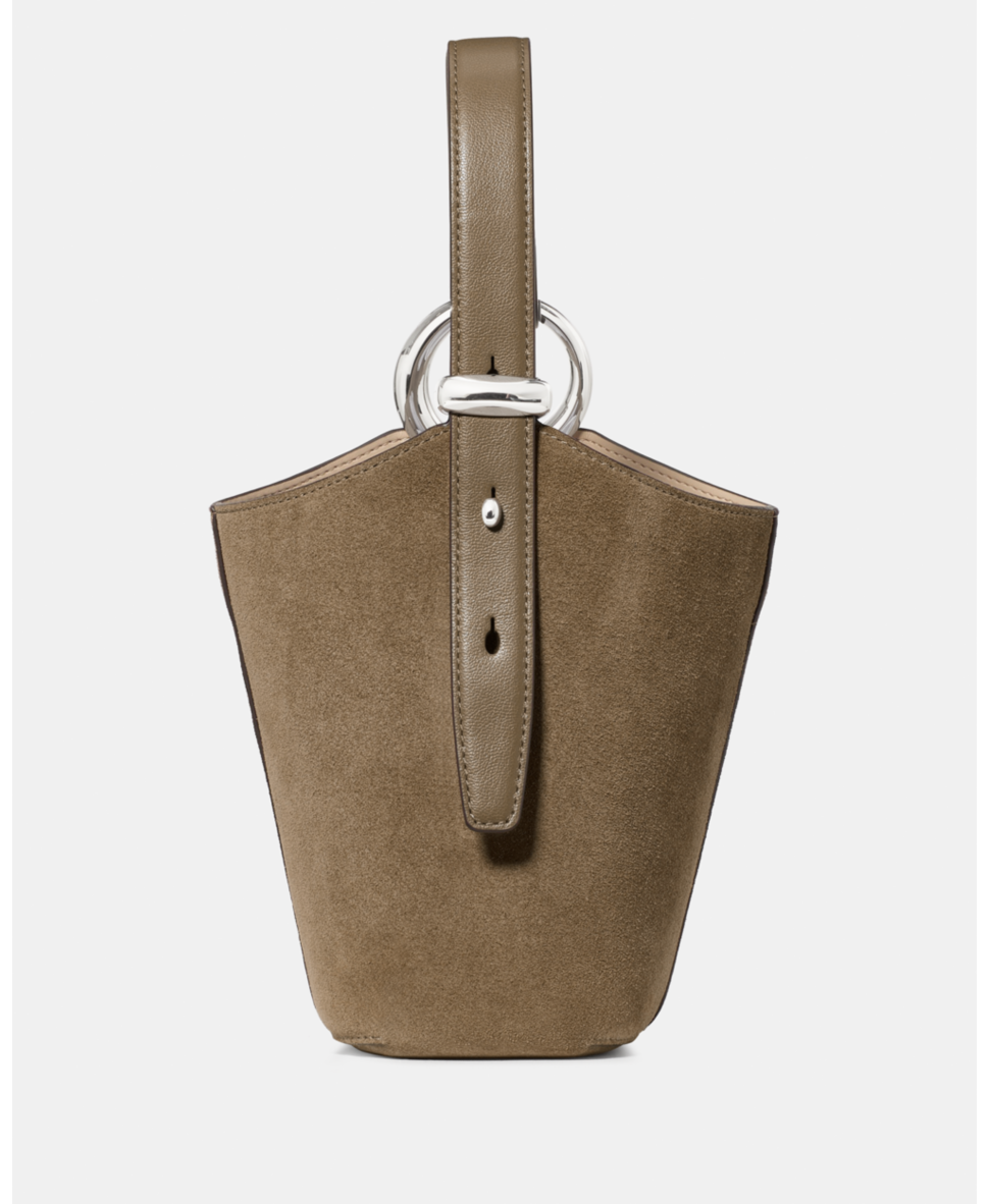 Halo Suede Mini Bucket Bag