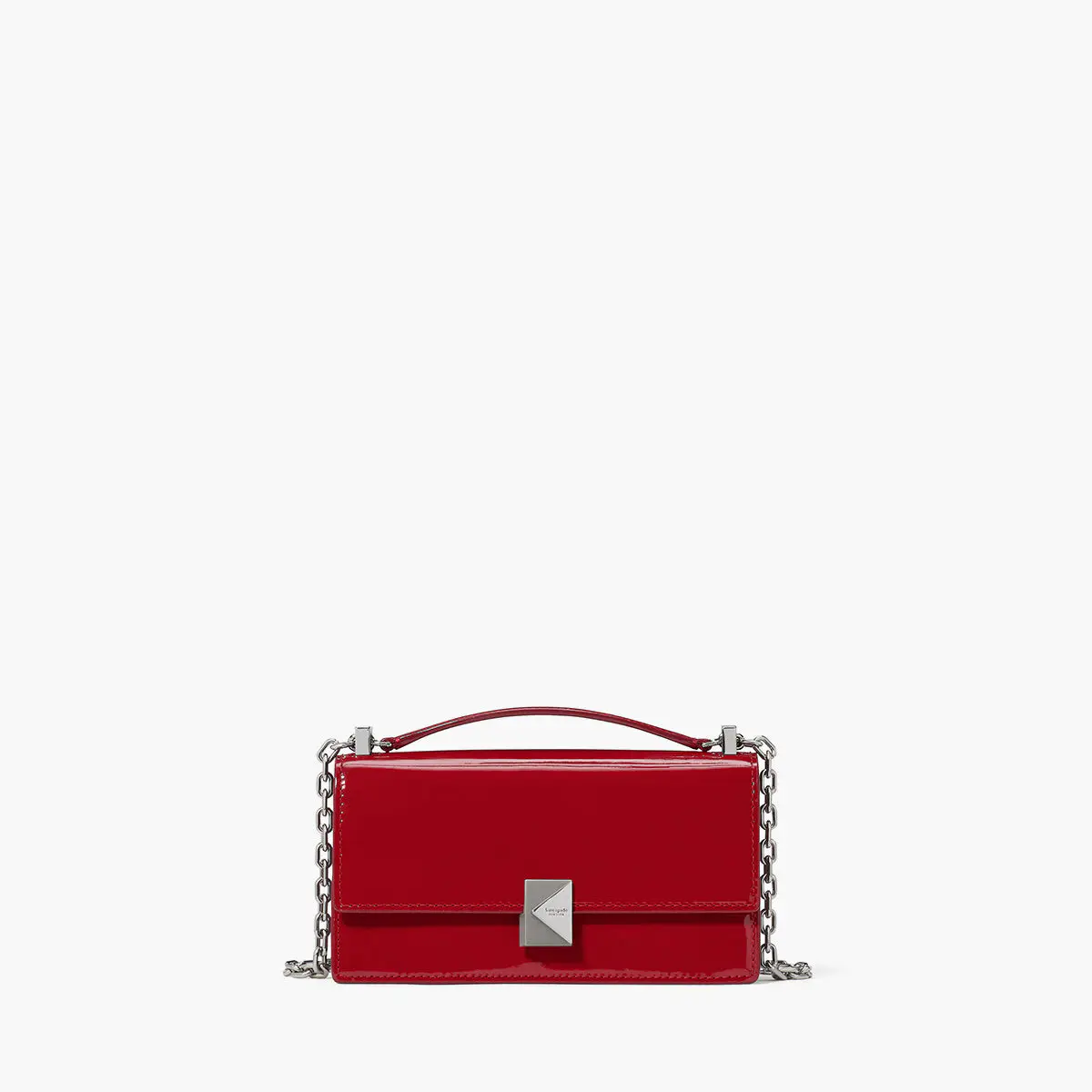 Deco Patent Leather Mini Flap Chain Crossbody