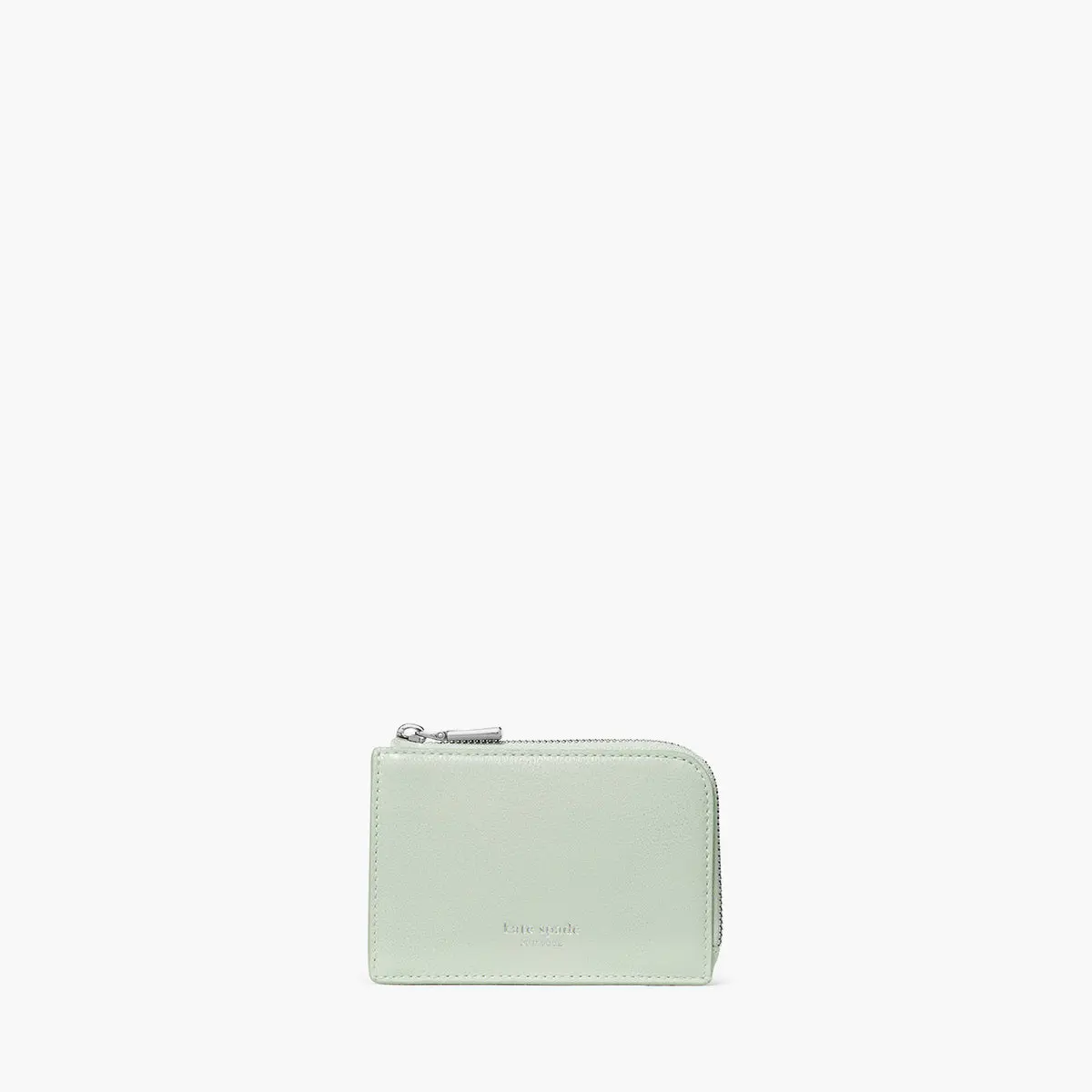 Mini Zip Card Case Crinkle Patent Leather Mini Zip Card Case
