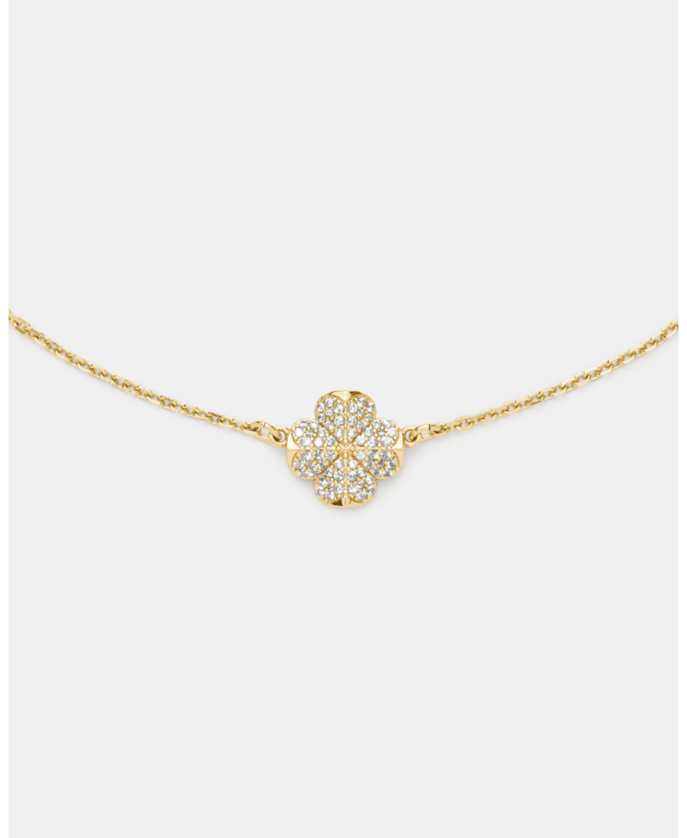 Spade Flower Pave Scatter Necklace