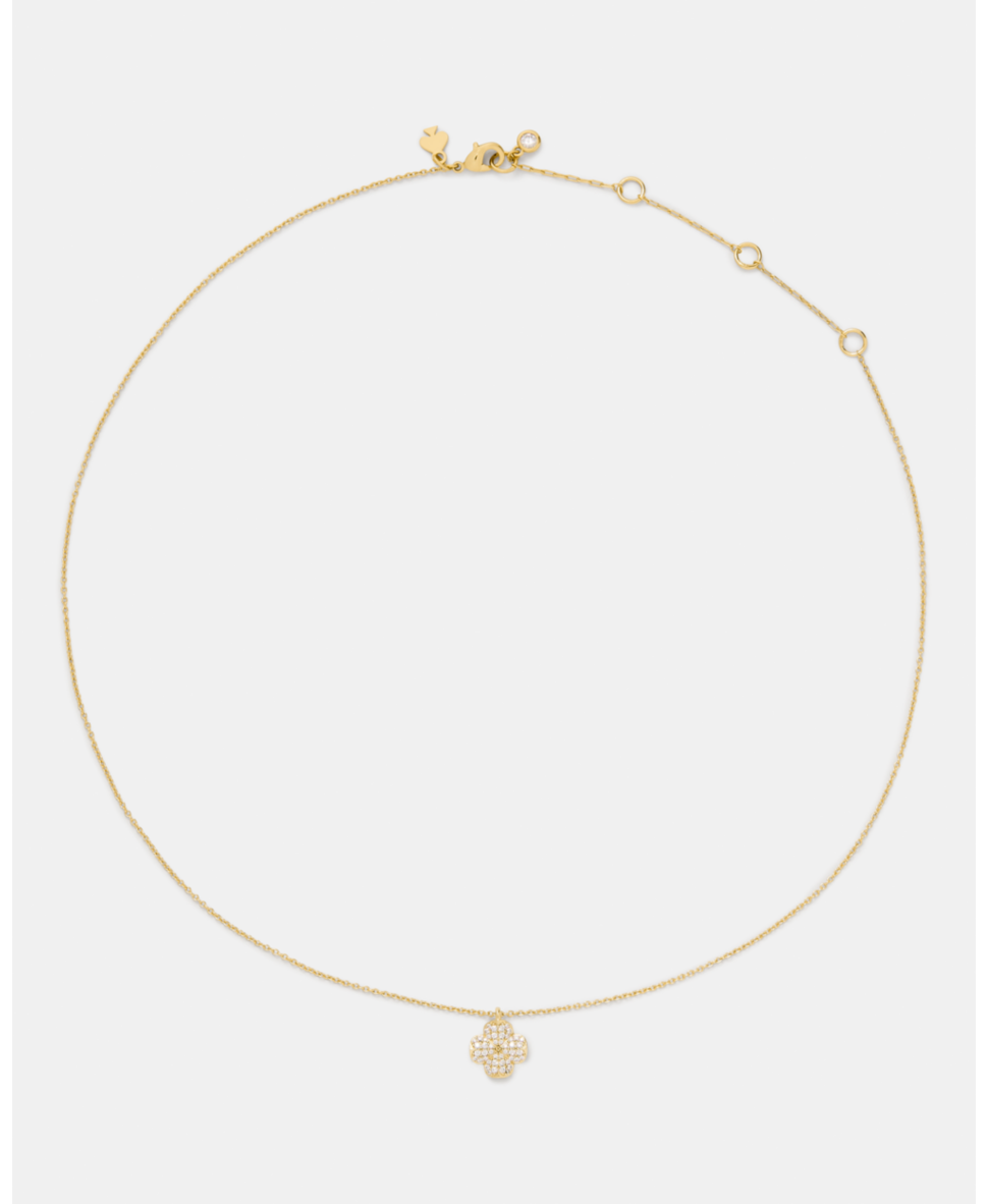 Spade Flower Pave Mini Pendant